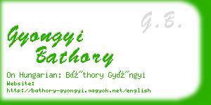 gyongyi bathory business card